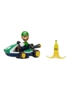 Nintendo Mario - Figurina Spin Out Mario Kart, Luigi, 6 cm