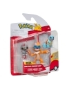 Pokemon Battle Set 3 figurine Pawniard, Squirtle #1, Monferno 5 cm