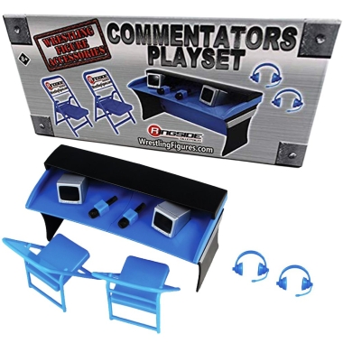 Playset comentatori WWE (albastru)