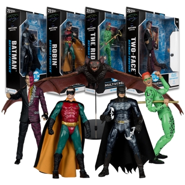 DC Build A Megafig Action Figure Batman Forever (Batman, Robin, The Riddler, Two Faces) 18 cm