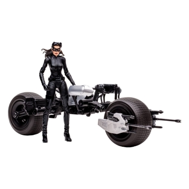 DC Multiverse Vehicul Batpod si figurina Catwoman (The Dark Knight Rises)