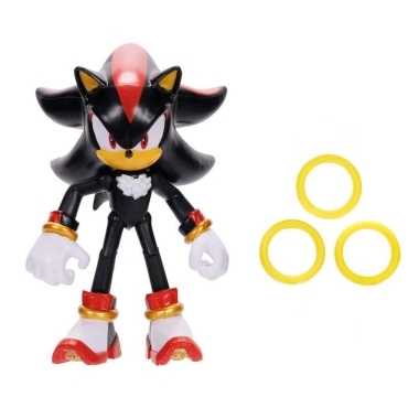 Sonic the Hedgehog Figurina articulata Modern Shadow cu accesorii (3 inele) 10 cm