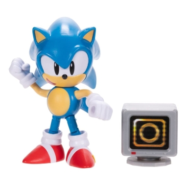 Sonic - The Hedgehog Figurina New Classic Sonic with Ring Item Box (Wave 17)10 cm