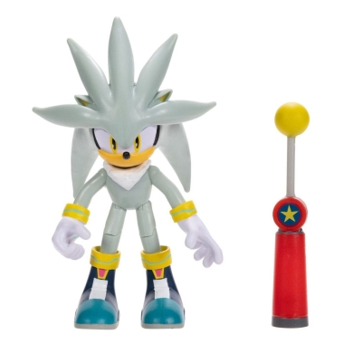 Sonic - The Hedgehog Figurina Modern Silver with Yellow Checkpoint (Wave 17) 10 cm