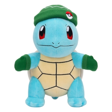 Pokemon Jucarie de plus Squirtle cu caciula si manusi 20 cm