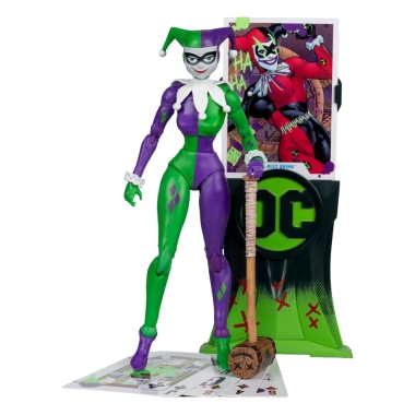 DC Multiverse Figurina articulata Harley Quinn (DC Classic) Jokerized (Gold Label) 18 cm