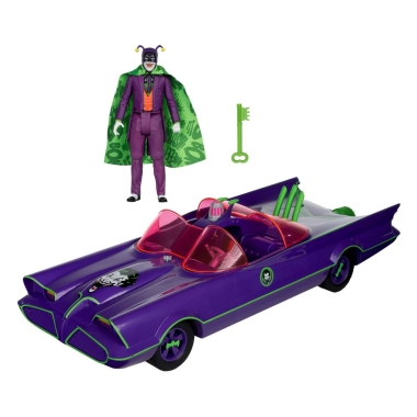 DC Retro Batman 66 Batmobil cu figurina Joker (Gold Label)