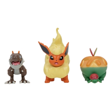 Pokémon Battle Set 3 figurine Appltun, Tyrunt, Flareon 5 cm