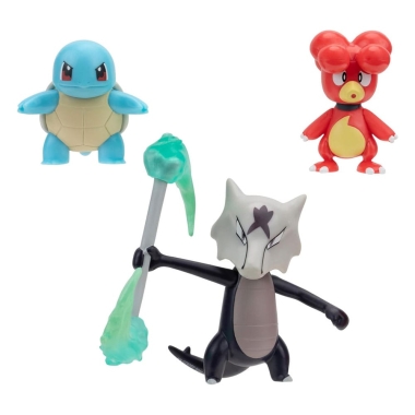 Pokemon Battle Set 3 figurine Magby, Squirtle #4, Alolan Marowak 5 cm