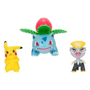 Pokemon Battle Set 3 figurine Pikachu #2, Jangmo-o, Ivysaur 5 cm