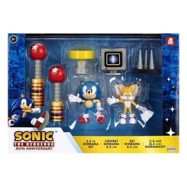 Sonic The Hedgehog Diorama Playset 30th Anniversary 6 cm