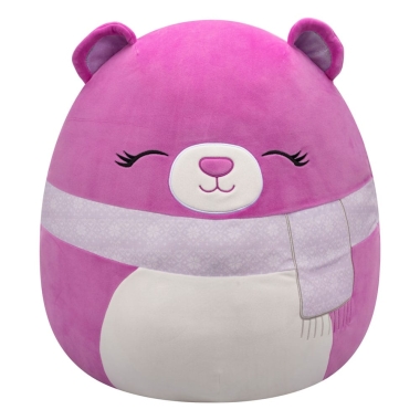 Squishmallows Jucarie de plus Purple Bear with Closed Eyes and Scarf Crisanta 50 cm