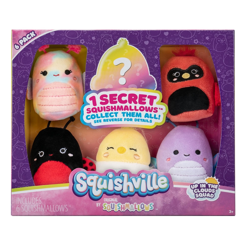 Squishville Mini Squishmallows Plush Figure 6-Pack Up In The Clouds ...