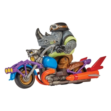 Teenage Mutant Ninja Turtles Figurina Rocksteady & Chopper Cycle